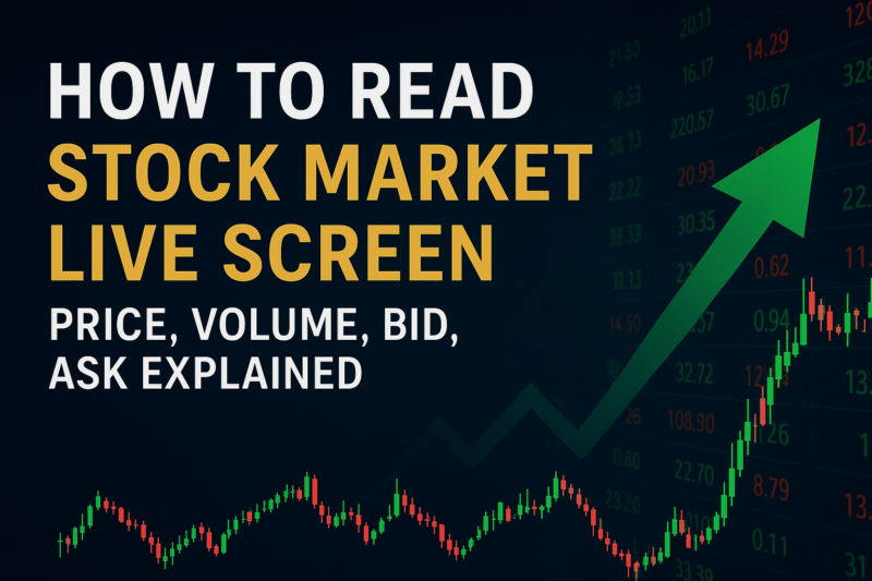 How to Read Stock Market Live Screen: Price, Volume, Bid, Ask Explained